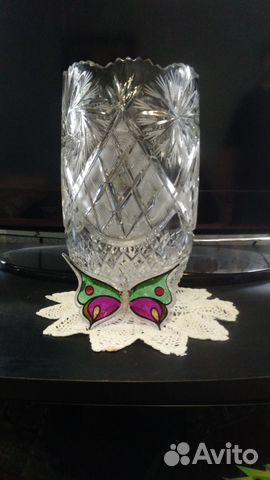 Ваза для цветов из хрусталя СССР