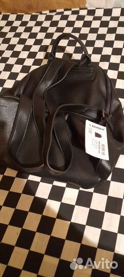 Рюкзак женский кожаный черный