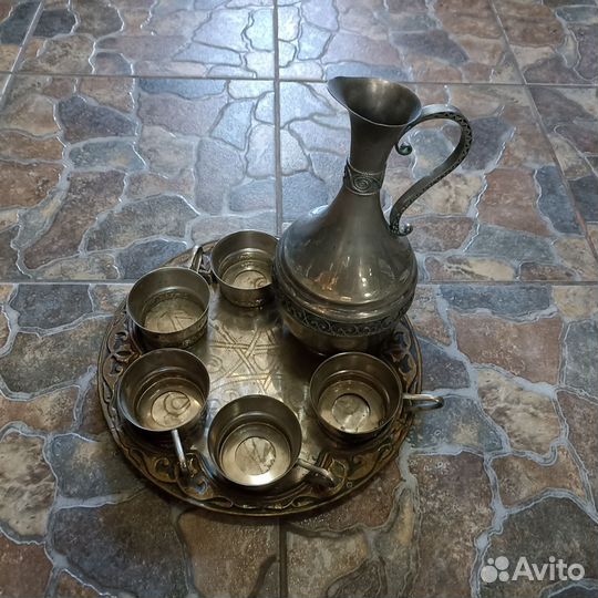 Набор Графин + поднос + подстаканники