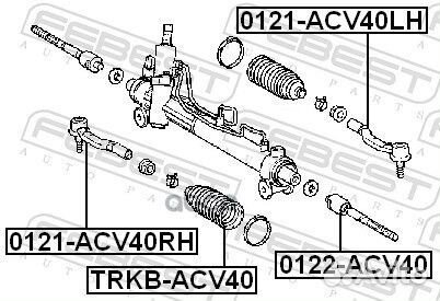 Пыльник рулевой рейки (toyota camry ACV40/GSV40