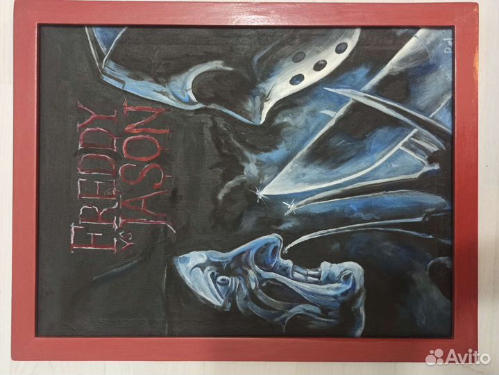 Картины холст масло Фредди против Джейсона
