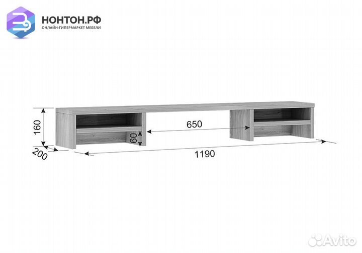 Надстройка для стола 31 дуб мария