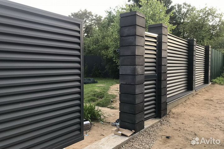 Забор жалюзи с установкой
