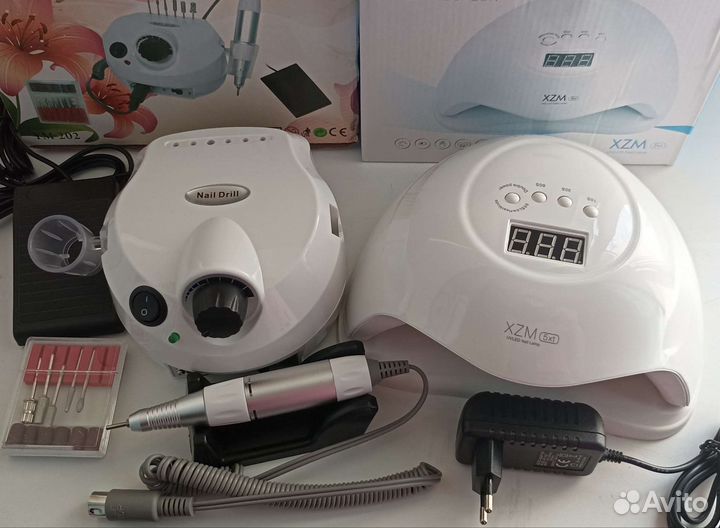 Набор для маникюра. Лампа и фрезер