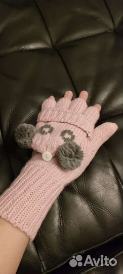 Перчатки-митенки,превращающиеся в варежки