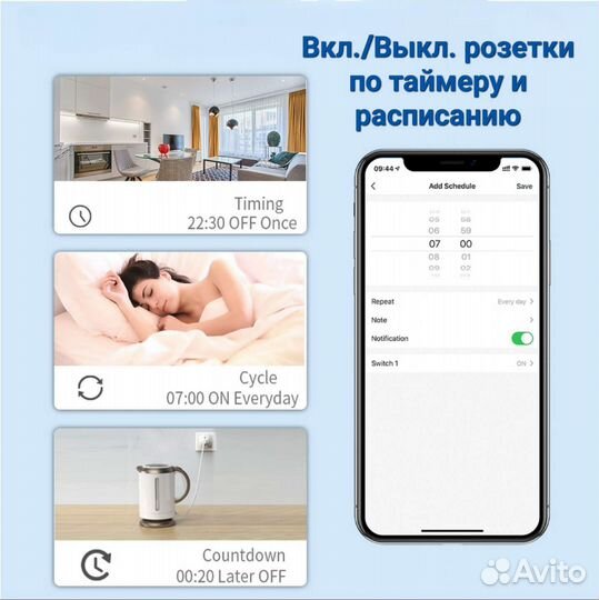 Умная розетка Tuya Wi-Fi и ZigBee (новые)