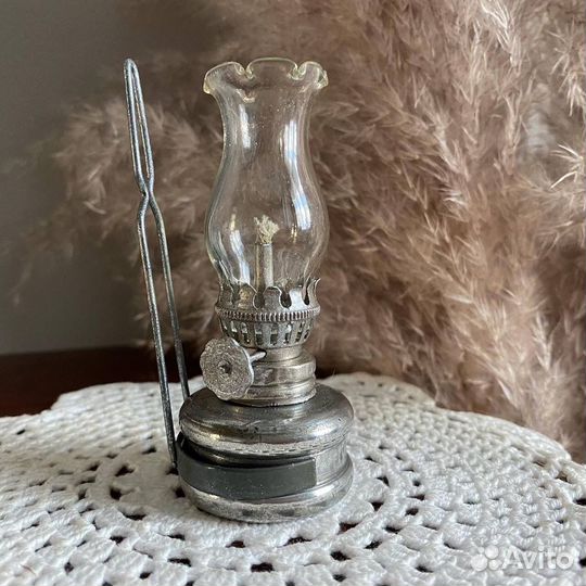 Керосиновая лампа оловянная