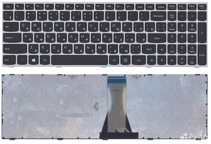 Клавиатура для ноутбука Lenovo G50-30 G50-70 cере