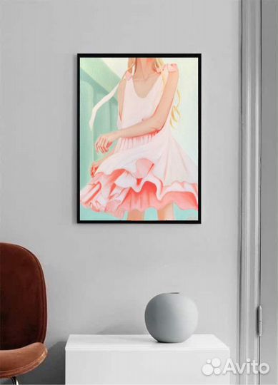 Картина маслом на холсте девушка