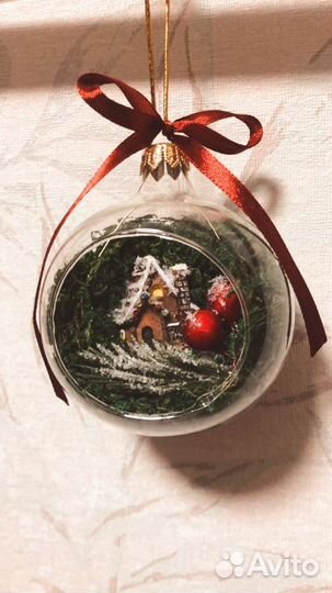 Елочные шары ручной работы стекло