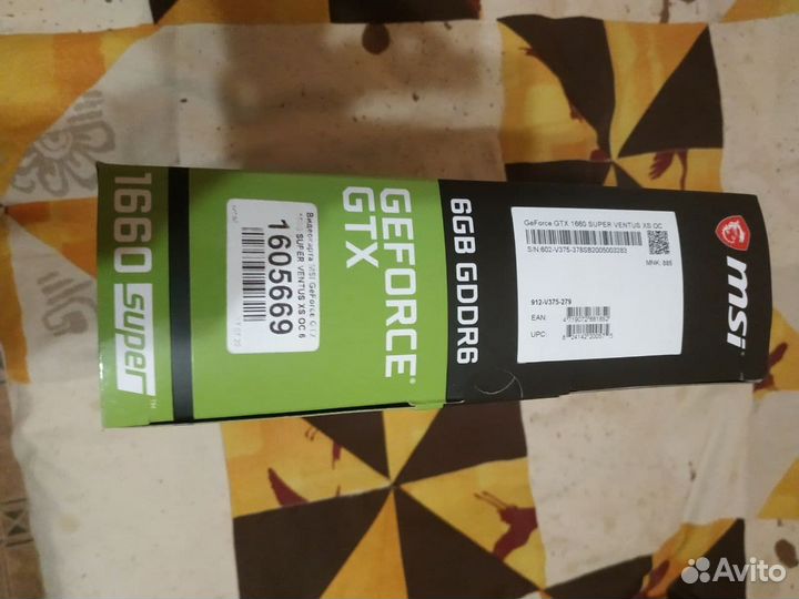 Видеокарта msi geforce gtx 1660 super ventus xs oc