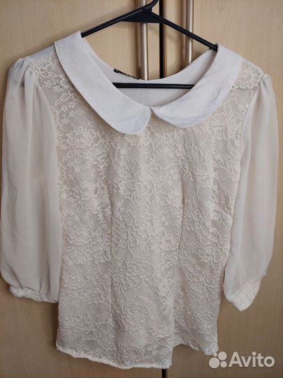 Блузка женская белая 48