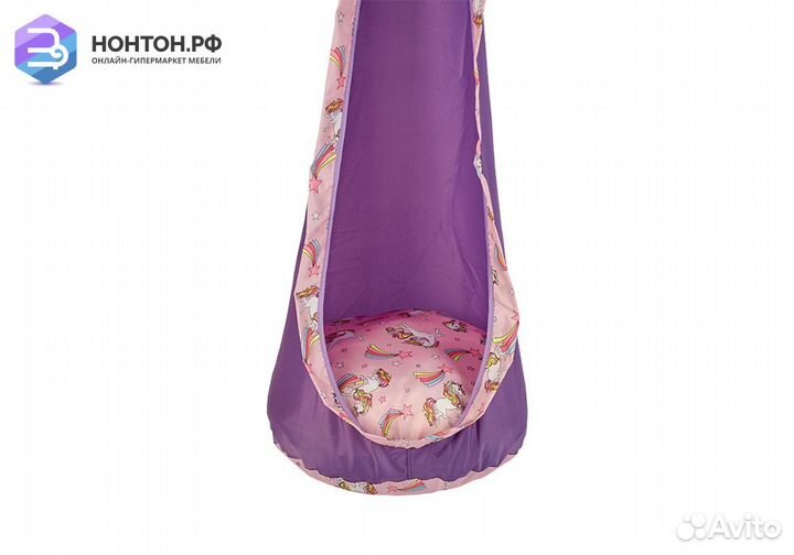 Детское подвесное кресло Polini kids Кокон фиолето