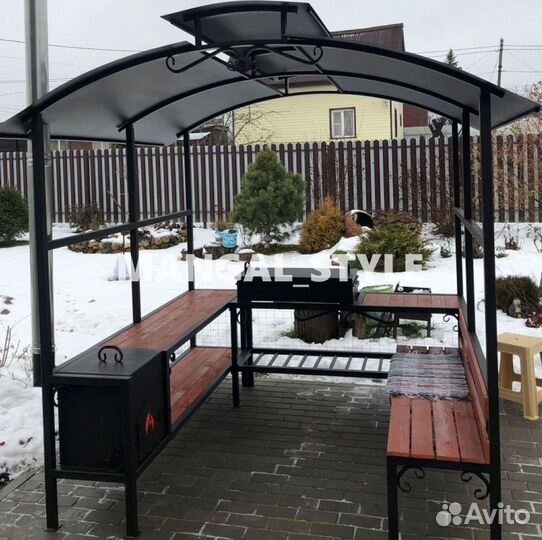 Мангал с печью