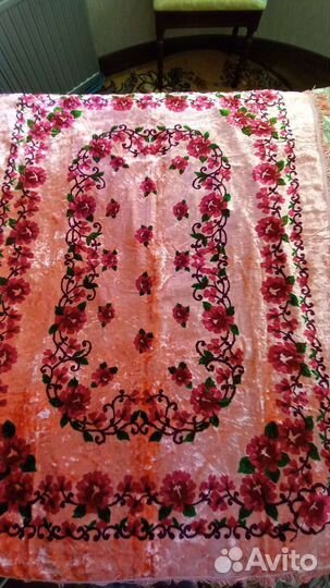 Скатерть плюш с бахромой СССР