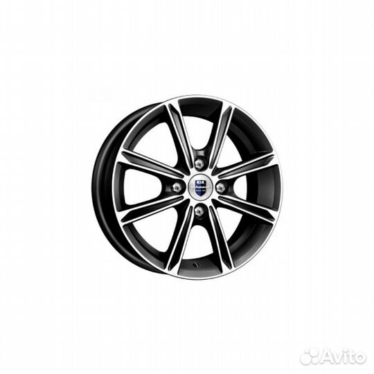 Литые диски 5x14 4x98 58.5 ET35 кик Флэш алмаз черный