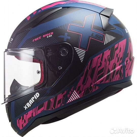 Full Face Motorcycle Мотошлем Ls2 FF353 rapid Xtreet Matt Blue Purple