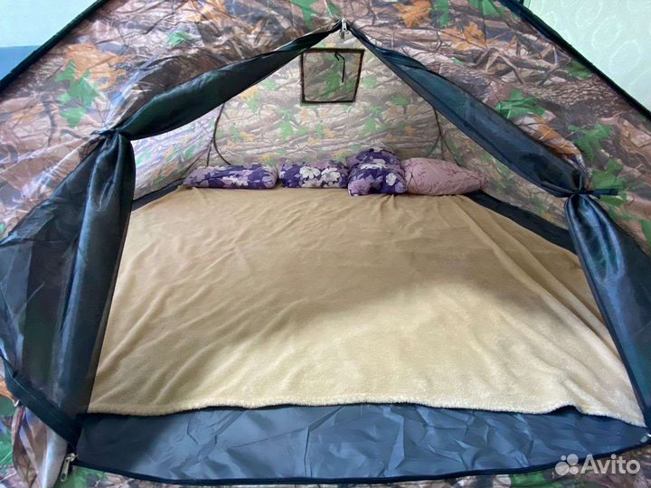 Палатка 4 местная автоматическая с сеткой