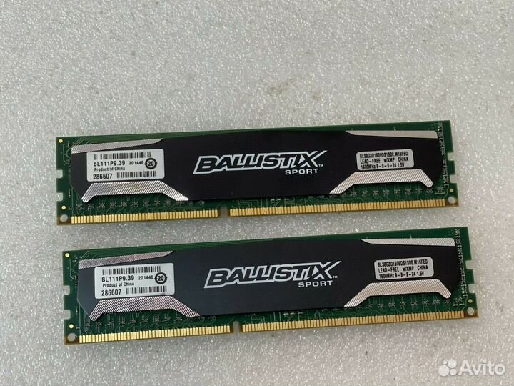 Crucial Ballistix 16GB DDR3 2x8GB 1600MHz 16г ддр3