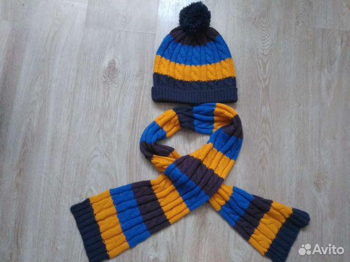 Шапка и шарф acoola на мальчика 7-9 лет на осень