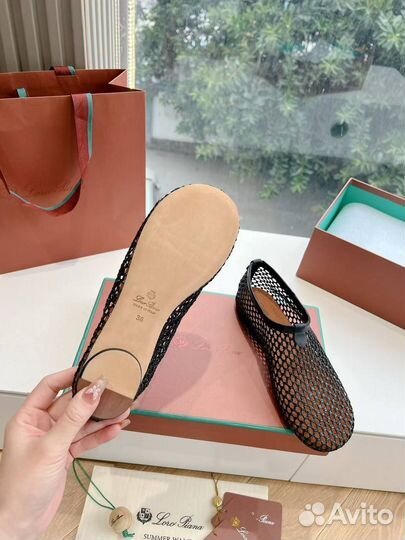 Мокасины# в сеточку Loro Piana Премиум