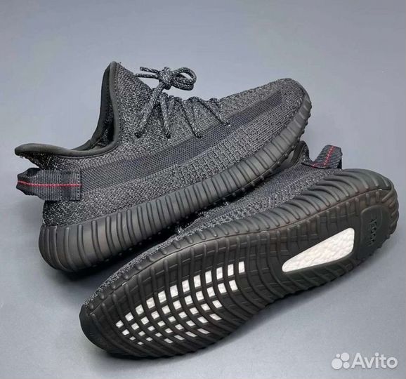 Кроссовки Adidas Yeezy Boost 350 Black reflective