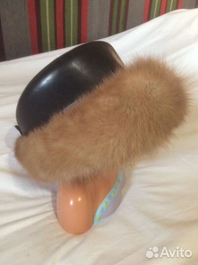 Шапка норка+ искусст кожа размер 57, 60 соболь+ на