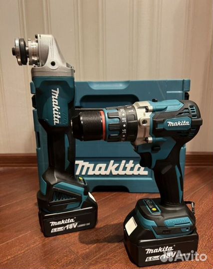 Набор аккумулят Makita 2/1 Болгарка+Шуруповёрт