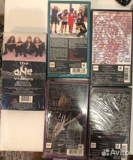 Видеокассеты Metallica и Anthrax