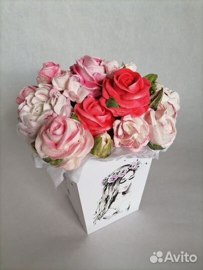 Букет цветов из зефира