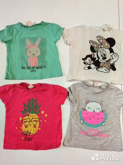 Вещи пакетом футболки шорты на девочку 86 92