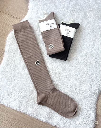 Гольфы кашемир в рубчик