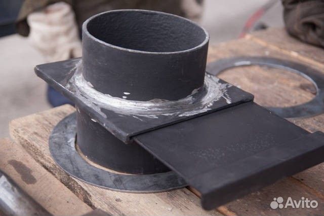 Шибер, площадка для дымохода под кирпич, задвижка