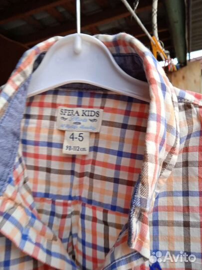 Рубашка и поло sfera(испания) 110 см, хлопок 100