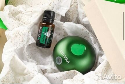 Диффузор doterra bubble зелёный с маслом holiday