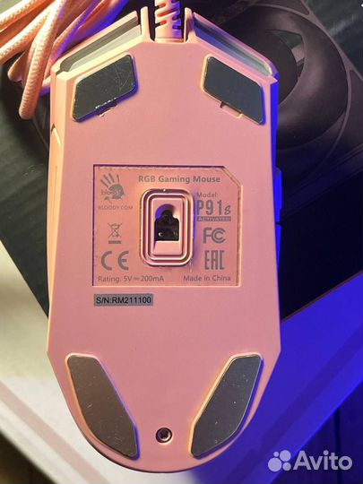 Игровая мышь Bloody p91s Pink