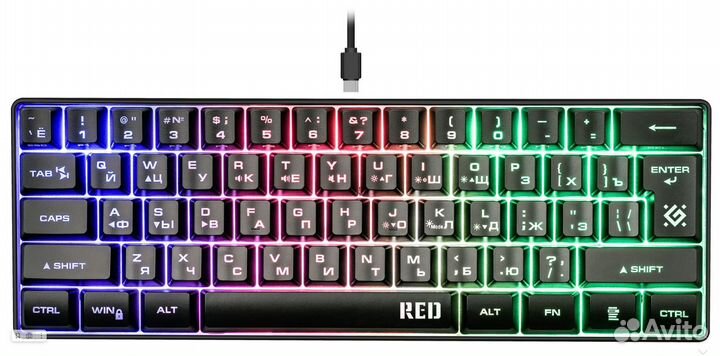 Проводная игровая клавиатура Defender Red GK-116 R