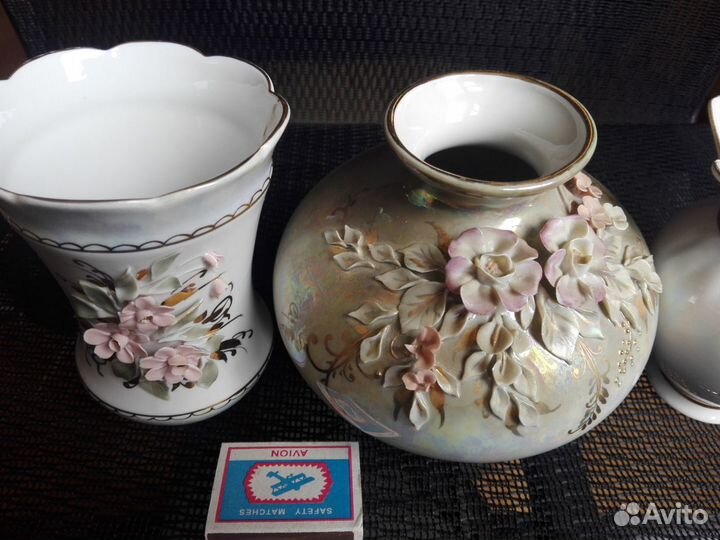 Три милых фарфоровых вазочки из СССР