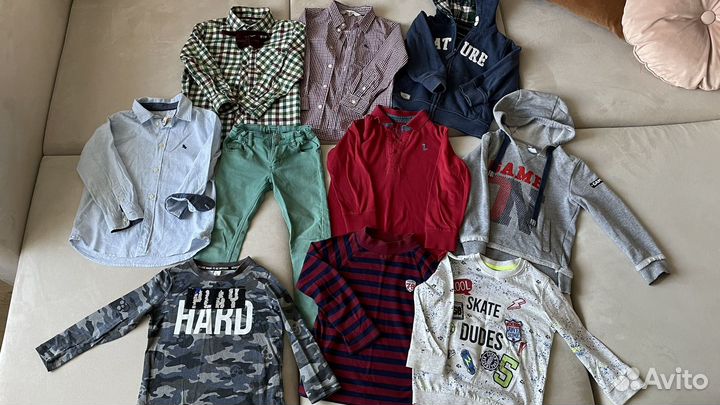Пакет брендовых вещей на мальчика 4-7 лет