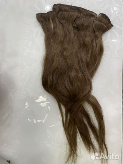 Волосы натуральные на трессе около 50 см