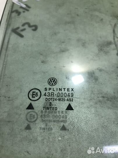 Стекло заднее правое Volkswagen Golf 3