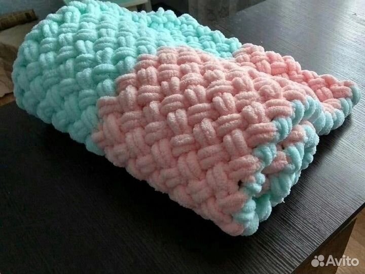 Плед вязаный