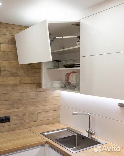 Кухня угловая/ белая кухня на заказ по эскизу