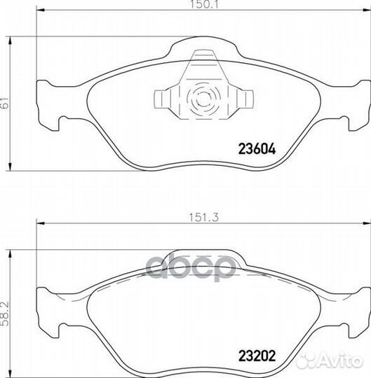 Колодки тормозные к-кт Mitex MDB2314 Mintex