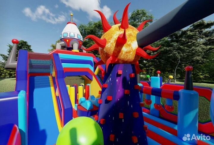 Батут для бизнеса детский Ракета