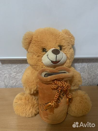 Плюшевый медведь-копилка