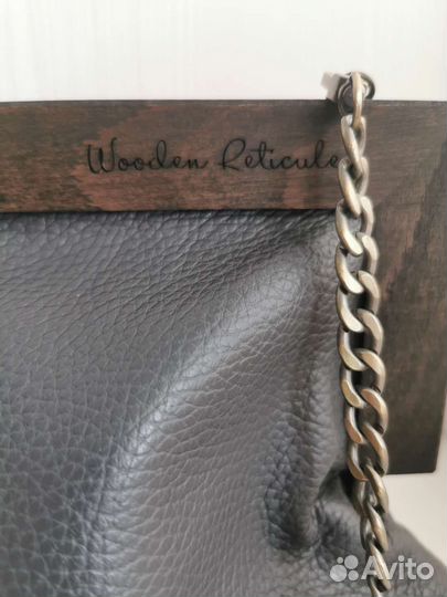 Сумка-клатч женская кожаная Wooden Reticule