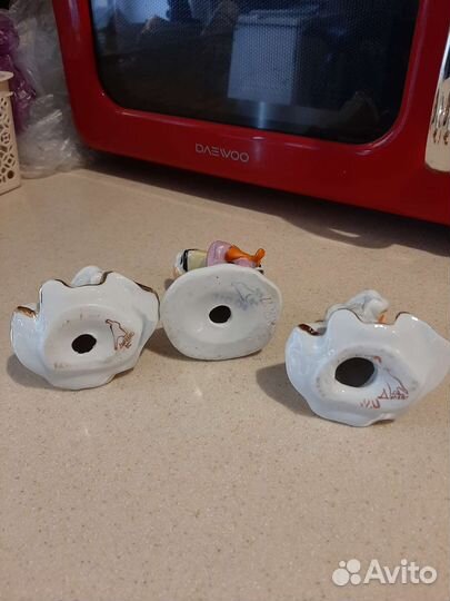 Статуэтка гармонист, плясуньи Дулево