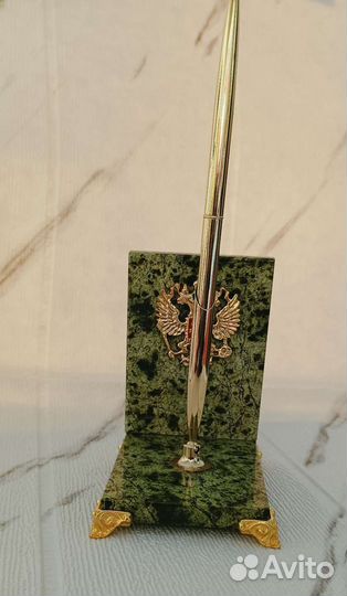 Подставка для ручки с натуральным камнем