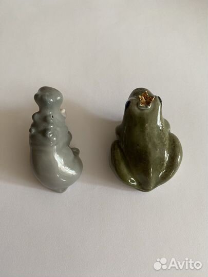 Бегемотик лфз Лягушка фарфор СССР